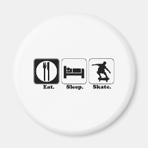 eat sleep skateboard refrigerator magnets