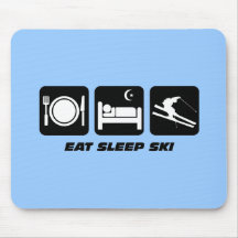 eat sleep ski mouse pads