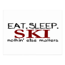 Eat Sleep Ski Post Card