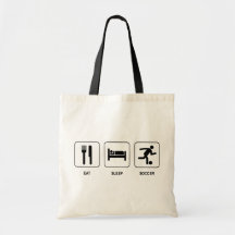 Eat Sleep Soccer Canvas Bags