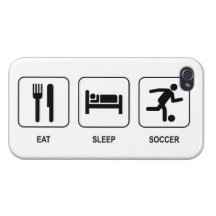 Eat Sleep Soccer iPhone 4/4S Covers