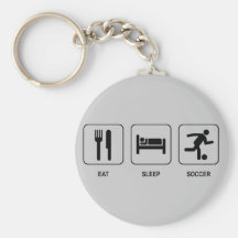 Eat Sleep Soccer Keychain