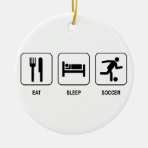 Eat Sleep Soccer Ornament