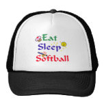 Eat Sleep Softball Trucker Hats