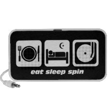 eat sleep spin mini speaker