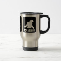 Eat Sleep  Squatch - Funny Coffee Travel Mug