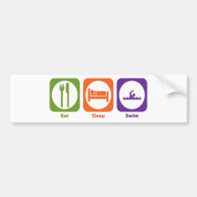 Eat Sleep Swim Bumper Stickers