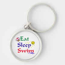 Eat Sleep Swim Keychains