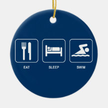 Eat Sleep Swim Ornament