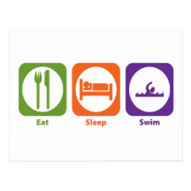 Eat Sleep Swim Postcards
