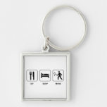 Eat Sleep Tennis Keychain