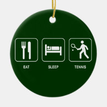 Eat Sleep Tennis Ornament