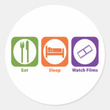 Eat Sleep Watch Films Stickers