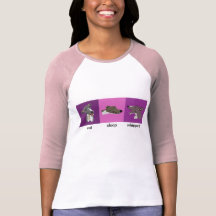 Eat Sleep Whippet Ladies Raglan Tee Shirts