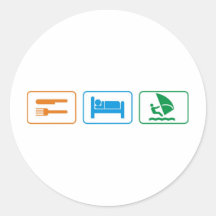 eat sleep windsurf sticker