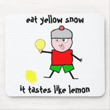 Eat yellow snow mouse mat