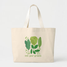 Eat Your Greens Mixed Lettuce Tote Bags