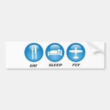 eatsleepfly bumper stickers