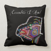 Eccentric I Am! Throw Pillows