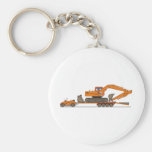 Eco Car Crane Trailer Keychains