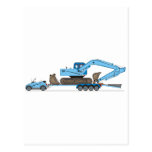 Eco Car Crane Trailer Postcard