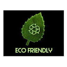 Eco Friendly Black Postcard