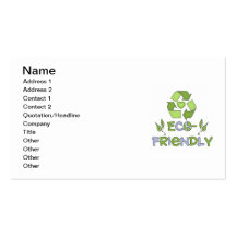 Eco-Friendly Tshirts and Gifts Business Card Templates