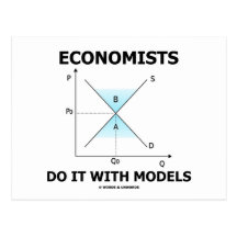 Economists Do It With Models (Economics Humour) Postcard