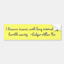 Edgar Allan Poe Bumper Stickers