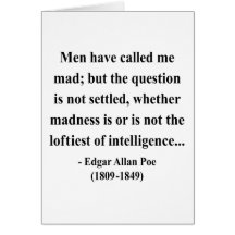 Edgar Allen Poe Quote 9a Greeting Card