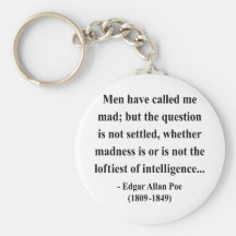 Edgar Allen Poe Quote 9a Keychain