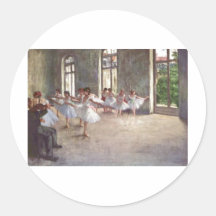Edgar Degas - Ballet Rehearsal Class 1873 oil Round Sticker