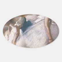 Edgar Degas Before The Rehearsal Oval Stickers