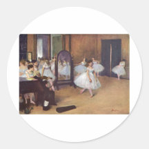 Edgar Degas - Dance Hall 1872 dancer ballerina oil Round Sticker