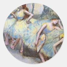 Edgar Degas Danseuses dans les coulisses Round Stickers