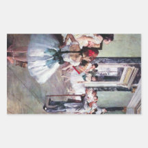Edgar Degas - The dance class Rectangular Stickers