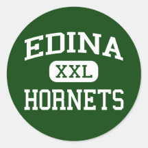 Edina - Hornets - High School - Edina Minnesota Round Stickers