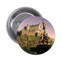 Edinburgh Castle at Sunset Buttons