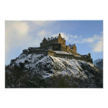 Edinburgh Castle Under Snow Art Photo