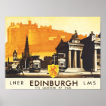 Edinburgh LNER Vintage Travel Print