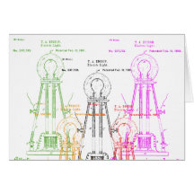 Edison light bulb cards
