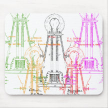 Edison light bulb mousepad