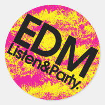EDM Listen & Party Sticker