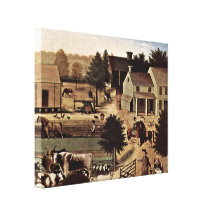 Edward Hicks - The estate of David Twining 1787 Canvas Prints