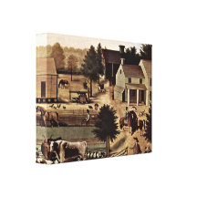 Edward Hicks - The estate of David Twining 1787 Canvas Print