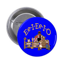 Ee I Ee I O on the Farm Pinback Buttons