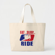 Eeat Sleep and ride Tote Bags