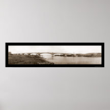 Eel River Bridge Humboldt Photo 1912 Poster