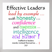 Effective Leaders' Character Traits by SRF Poster