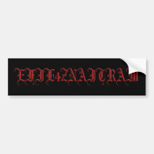 EFIL4ZNAITRAM BUMPER STICKER